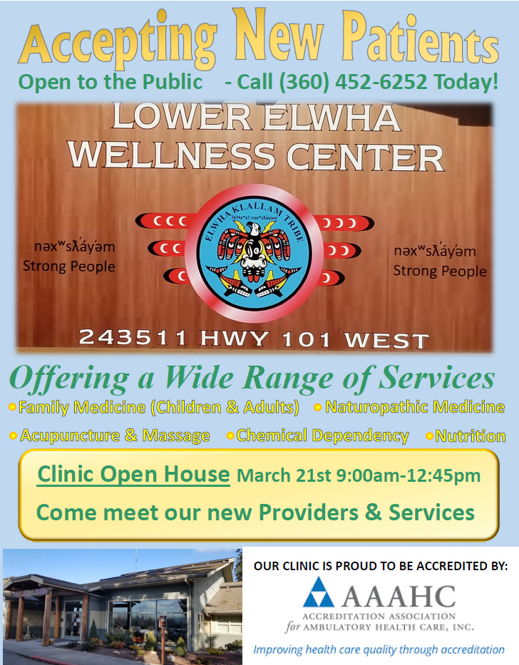 Lower Elwha Wellness Center Accepting New Patients