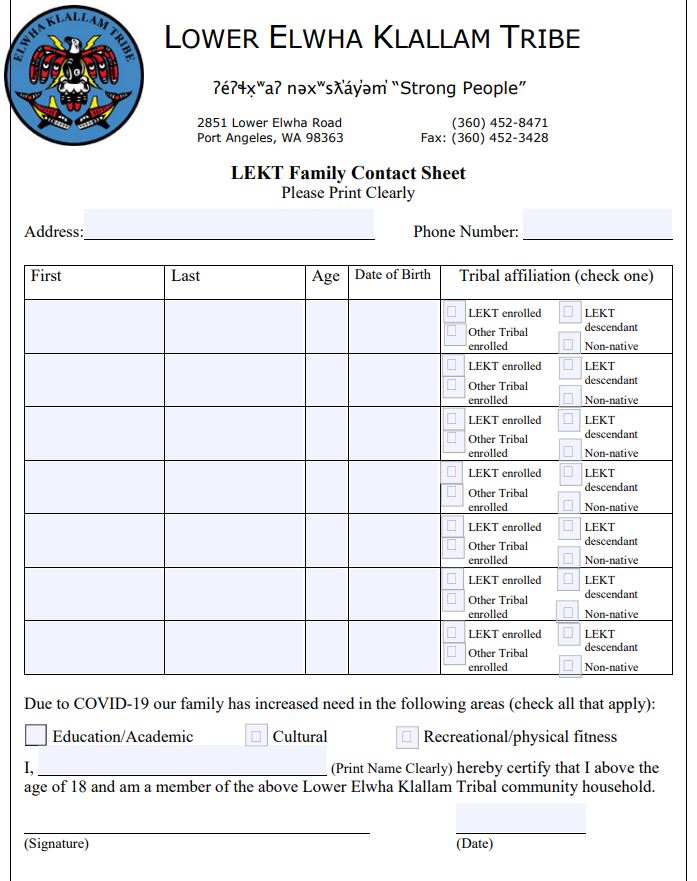 LEKT Family Contact Sheet 7-22-2020
