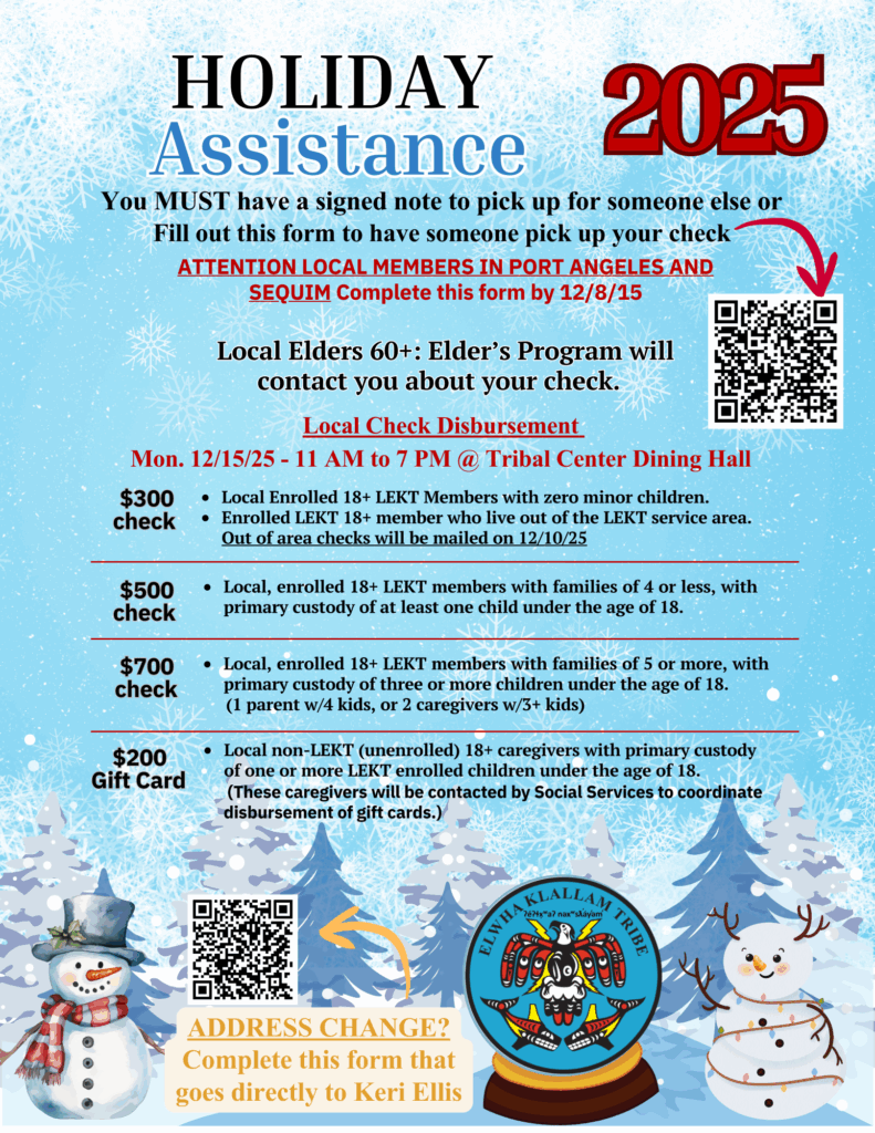 2025 LEKT HOLIDAY Assistance for LEKT Tribal Members